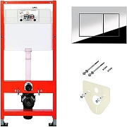 Инсталляция Tece Base 9400412 для унитаза с клавишей смыва Хром глянцевый