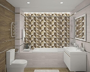 Керамическая плитка Laparet Village коричневый настенная 34005 25х50 см-1