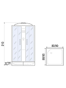 Душевая кабина River Quadro 90x90 МТ 10000002437 с поддоном-14