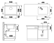 Кухонная мойка Blanco Etagon 500-U PuraPlus 525150 Магнолия глянцевая-10