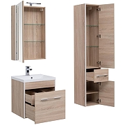 Зеркальный шкаф Aquanet Августа 58 210009 Дуб сонома-1