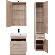 Зеркальный шкаф Aquanet Августа 58 210009 Дуб сонома-3