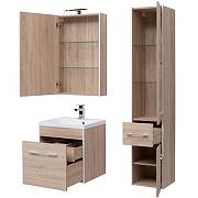 Зеркальный шкаф Aquanet Августа 58 210009 Дуб сонома-5
