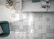 Керамогранит Cifre Adobe Monza Decor White Mate Многоцветный Матовый 20x20 см-1