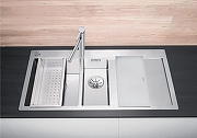 Кухонная мойка Blanco Claron 6S-IF/А L 521646 Нержавеющая сталь с зеркальной полировкой-1