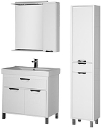Зеркало со шкафом Aquanet Гретта 90 R 179207 с подсветкой Белое-1