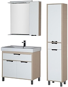 Зеркало со шкафом Aquanet Гретта 90 R 173987 с подсветкой Дуб светлый-4