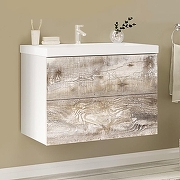 Тумба под раковину Marka One Mix 60П Push Бетон-2