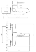 Смеситель для ванны Orange Karl M05-100cr Хром-13