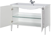 Тумба под раковину Aquanet Паола 120 186114 Белая Золото-3