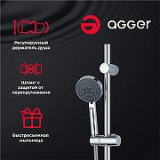 Душевой гарнитур Agger Splash A022 Хром-1