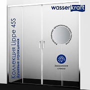 Душевая дверь WasserKRAFT Lippe 170 45S09 профиль Хром стекло прозрачное-2