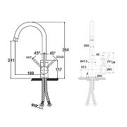 Смеситель для кухни Kaiser Merkur 26544 Silver Серебро-1