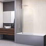 Шторка на ванну RGW Screens SC-08 100x150 профиль Хром стекло прозрачное