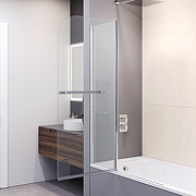 Шторка на ванну RGW Screens SC-08 100x150 профиль Хром стекло прозрачное-2