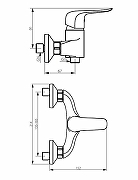 Смеситель для душа Damixa Palace Evo 2 322000000 Хром-6