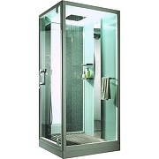 Душевая кабина Orans 100x100 R 89101rs с баней профиль Белый задние стенки Белые-1