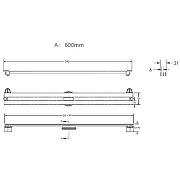 Душевой лоток Berges Super Slim 600 090052 с решеткой Хром матовый-13
