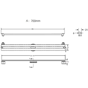 Душевой лоток Berges Super Slim 700 090053 с решеткой Хром матовый-13