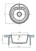 Кухонная мойка Aquaton Мида 51 1A712732MD260 Латте-2