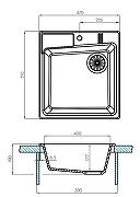 Кухонная мойка Aquaton Парма 47 1A713032PM280 Кофе-3