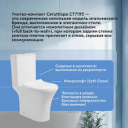 Унитаз-компакт Ceruttispa CT7193 с бачком и сиденьем Микролифт-2