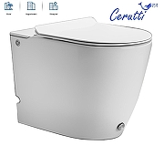 Унитаз Ceruttispa CT7264 с импульсным смывом приставной с сиденьем Микролифт-1