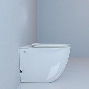 Унитаз Ceruttispa CT7264 с импульсным смывом приставной с сиденьем Микролифт-3