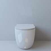 Унитаз Ceruttispa CT7264 с импульсным смывом приставной с сиденьем Микролифт-4