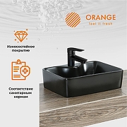 Раковина Orange 48 B01-475MB Черная матовая-2