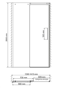 Душевая дверь WasserKRAFT Dinkel 140 58R31 профиль Хром стекло прозрачное-11