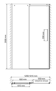 Душевая дверь WasserKRAFT Dinkel 130 58R30 профиль Хром стекло прозрачное-11