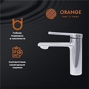 Смеситель для раковины Orange Splito M36-021cr Хром-6