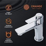 Смеситель для раковины Orange Aristo T19-021cr с термостатом Хром-1