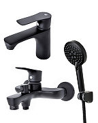 Комплект смесителей Orange Aristo M19-311B Черный-10