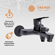 Смеситель для ванны Orange Aristo M19-300B Черный-1