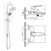 Душевая система Orange Alfi M18-933cr Хром-10