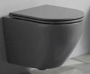 Унитаз подвесной CeramaLux 2197MG Серый матовый с сиденьем Микролифт-1