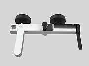 Смеситель для ванны GPD Gildo MBB165-K-S Хром Черный-4