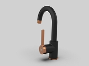Смеситель для раковины GPD Gildo MTL165-S-R Черный Розовое золото-3