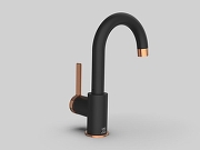Смеситель для раковины GPD Gildo MTL165-S-R Черный Розовое золото-4