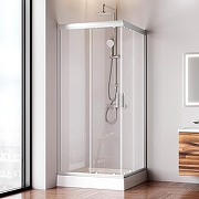 Душевой уголок AM.PM Gem 90х90 W90G-403-090MT профиль Хром матовый стекло прозрачное-1