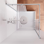 Душевой уголок AM.PM Gem 90х90 W90G-403-090MT профиль Хром матовый стекло прозрачное-3