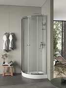 Душевой уголок Agger A01-080TCR 80x80 профиль Хром стекло прозрачное-2