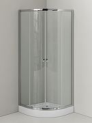 Душевой уголок Agger A01-080TCR 80x80 профиль Хром стекло прозрачное-3