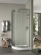 Душевой уголок Agger A01-090TCR 90x90 профиль Хром стекло прозрачное-1