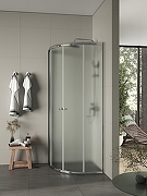 Душевой уголок Agger A01-080MCR/G 80x80 профиль Хром стекло матовое-2