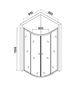 Душевой уголок Agger A01-090MCR/G 90x90 профиль Хром стекло матовое-4