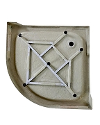 Акриловый поддон для душа Agger A01-080TCR/T 80x80 с антискользящим покрытием-5