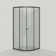 Душевой уголок Orange E01-090TB/G 90x90 профиль Черный стекло прозрачное-3